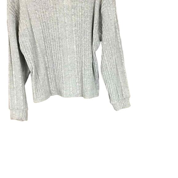 All In Favor Women’s Size L Gray Waffle Knit Mock Neck Sweater Pullover NWT - Picture 13 of 16